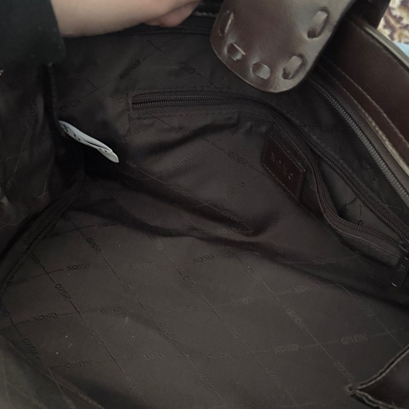 Y2K XOXO Dark Brown Leather Shoulder Bag - Picture 4 of 6